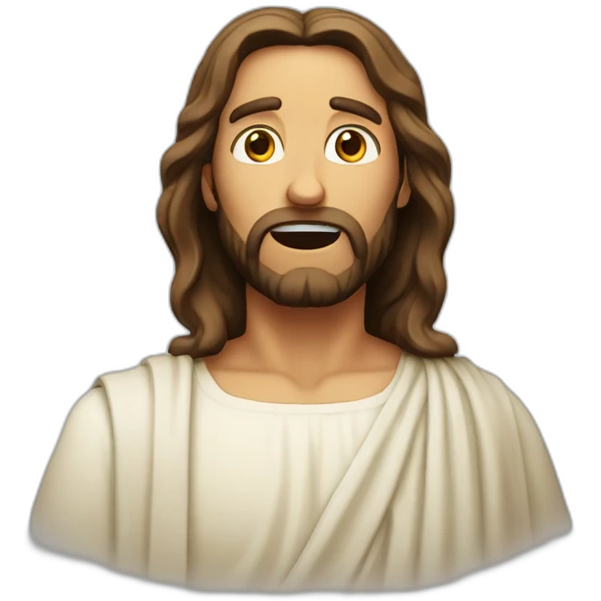 Jesus is surprised emoji