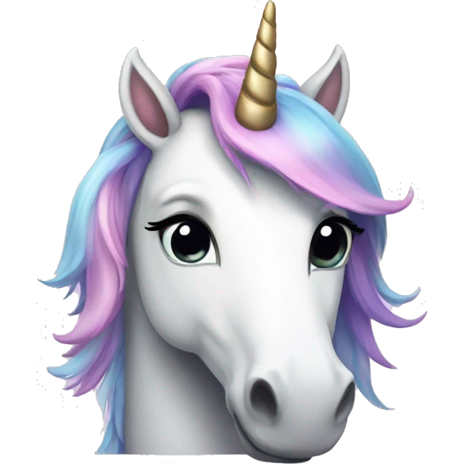 a unicorn that is so so so so happy and she has beautiful dark eyelashes emoji