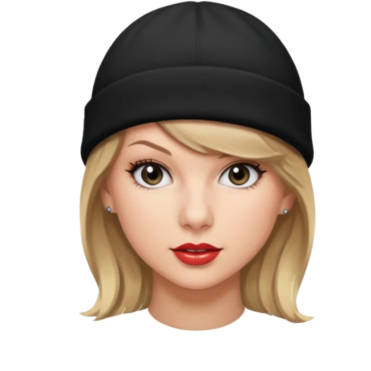 taylor swift wearing beanie emoji