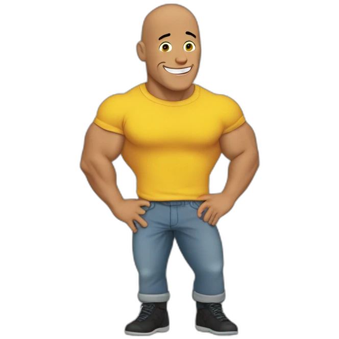 The rock sur un caillou emoji