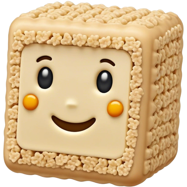 Rice krispie treat without face emoji