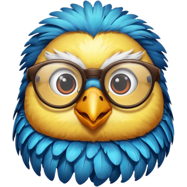  bird with glasses emoji
