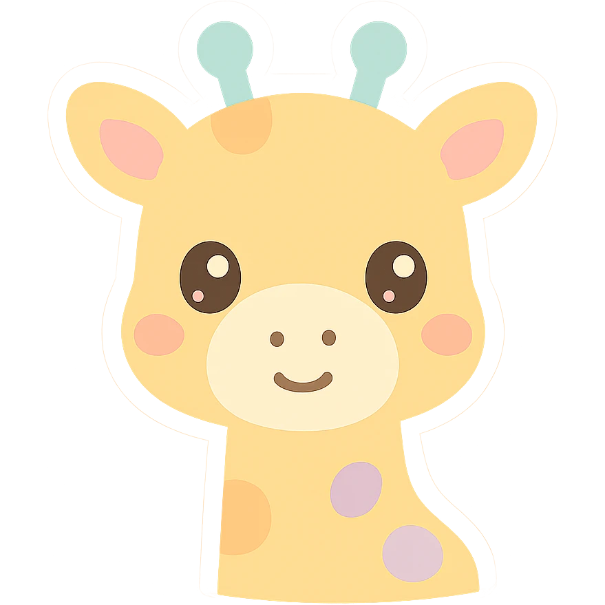 giraffe emoji with white outline emoji