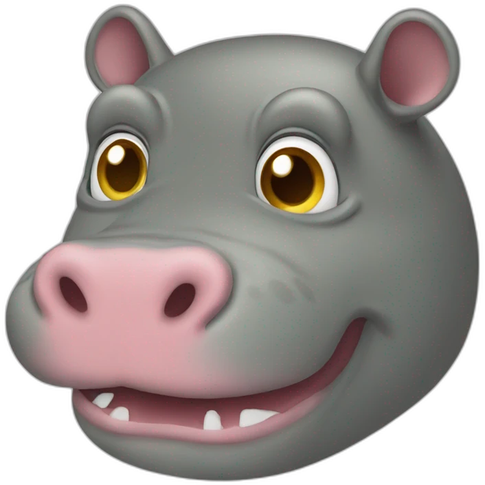 hippopotame sur un chat emoji