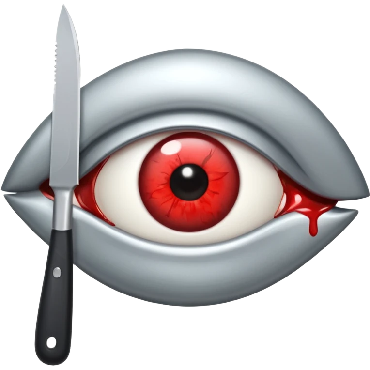 Knife in eye emoji