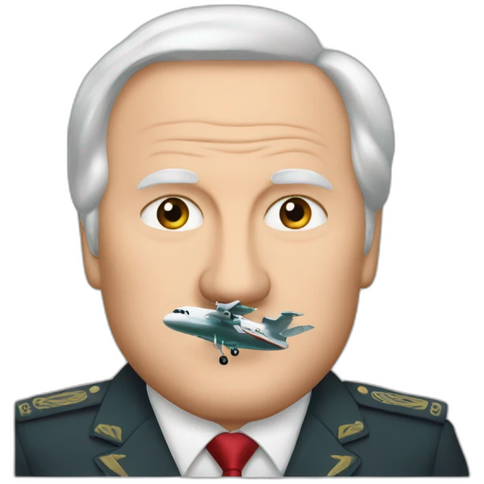 Alexander Lukashenko and airplane  emoji