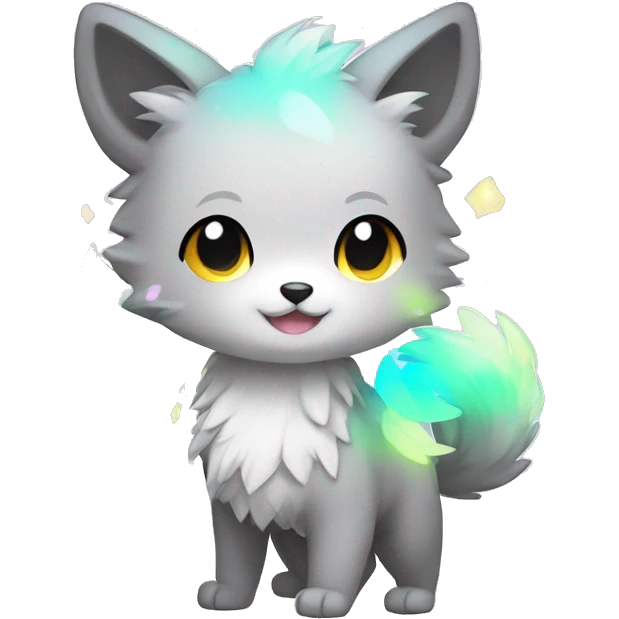 Cute Kawaii Chibi Fur-Sona Pretty Shiny Colorful Sparkly Fakemon Full Body emoji