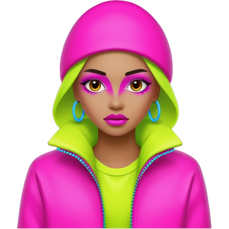 neon color Russian underground fashion  emoji