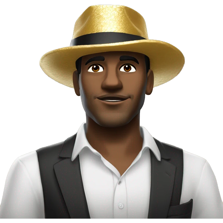 Create a logo for my gta5 roleplay server called Infinite RolePlaym, and colors such as gold, black and white, and elegant man with animated hat emoji