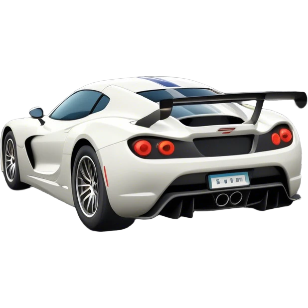 An icon representing a racing game interface, inspired by Grand Turismo. The design features a sleek, high-performance car speeding through a dynamic track, with speedometers and lap indicators visible. The road twists and turns, emphasizing the thrill of competitive racing. Transparent background. emoji
