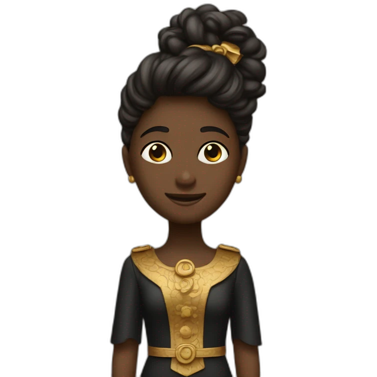 Grand homme noir et petite femme bronzée emoji