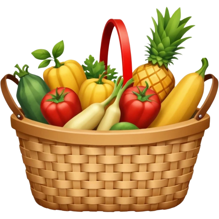 generate an image for grocery products basket excluding vegetables, fruits & dairy products emoji