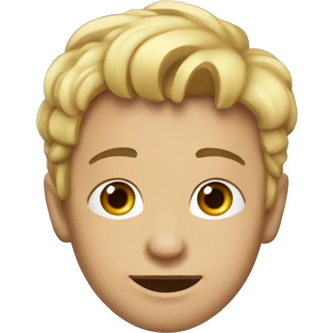 Персик с кудрявыми волосами emoji