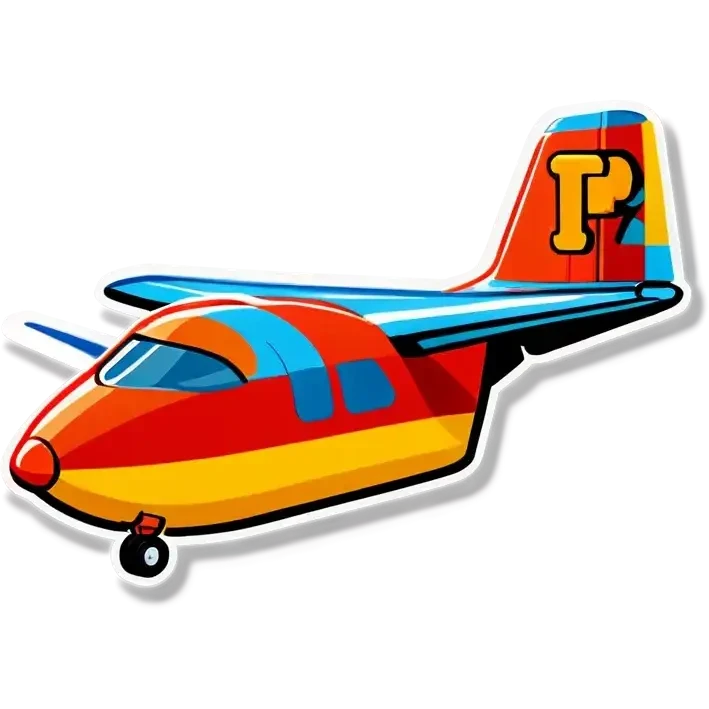 I need to have a cartoon airplane that says the letters "TWP" on it emoji