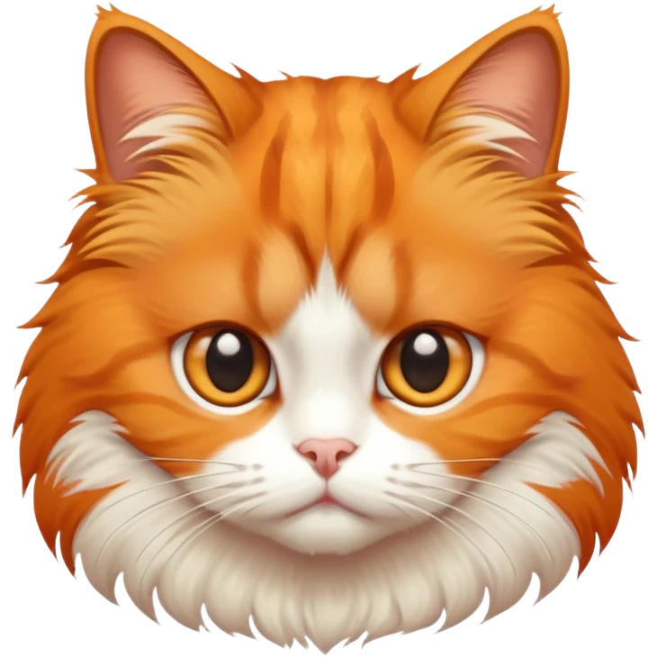 Sad orange cat  emoji