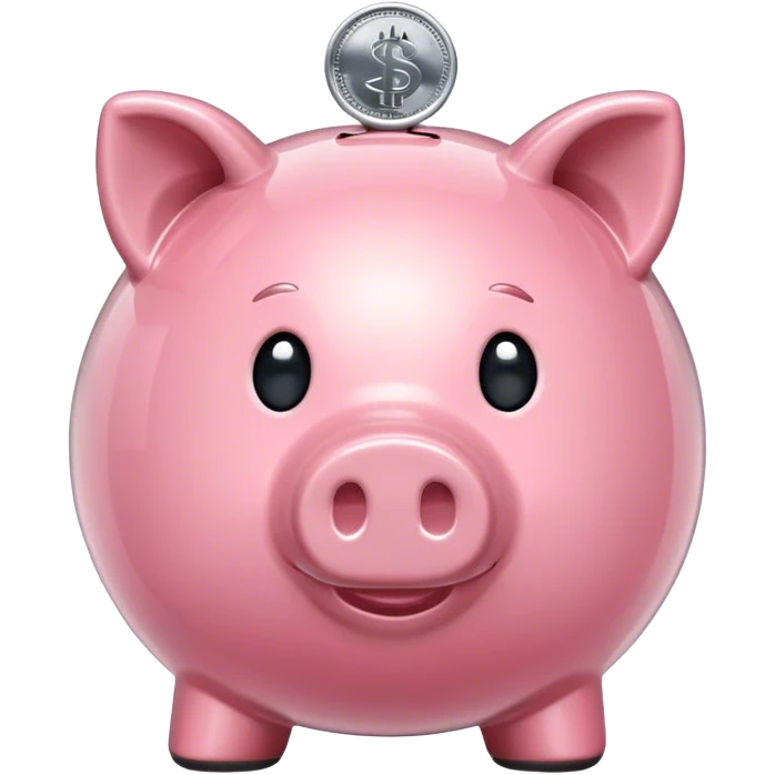 Transparent piggy bank emoji