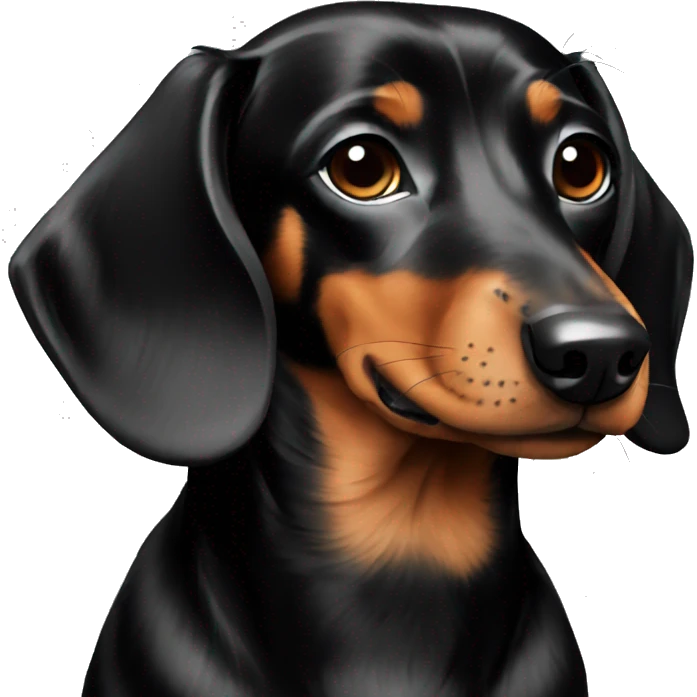 dachshund black emoji