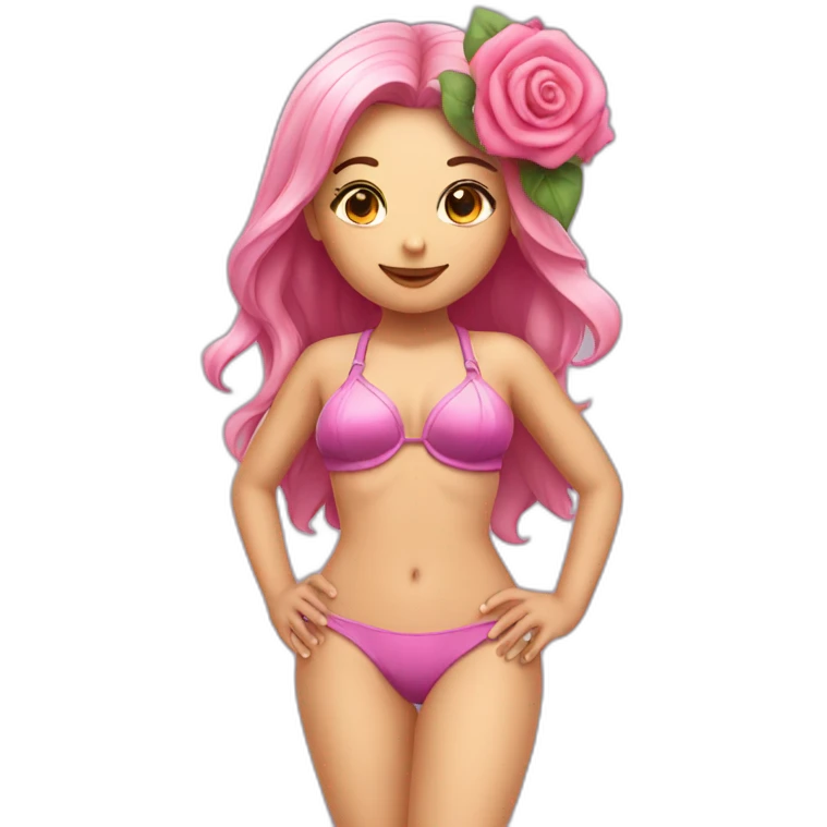 Fairy bikini rose emoji