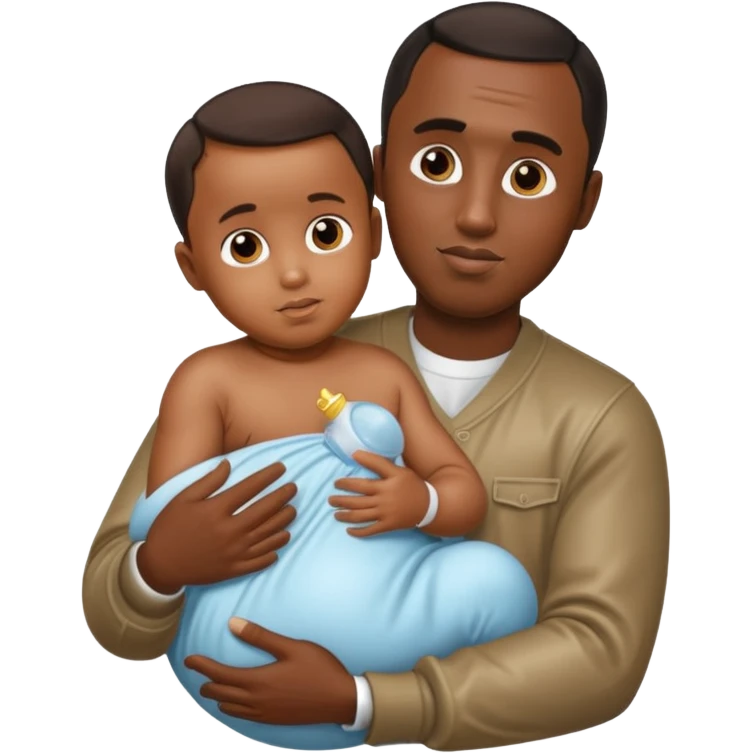 Sean “Diddy” Combs with baby oil and a very small infant emoji