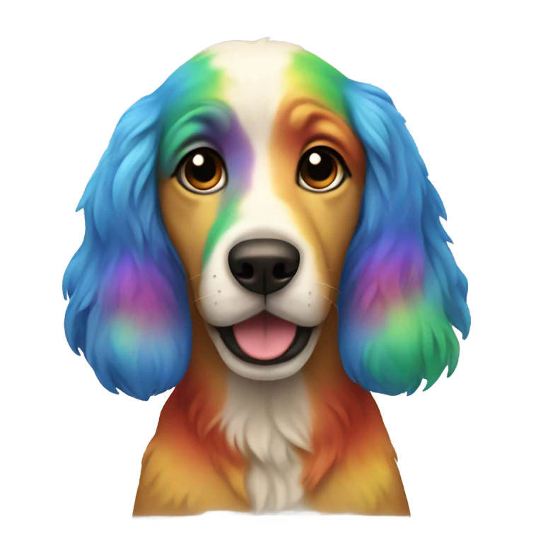 Rainbow dog  emoji