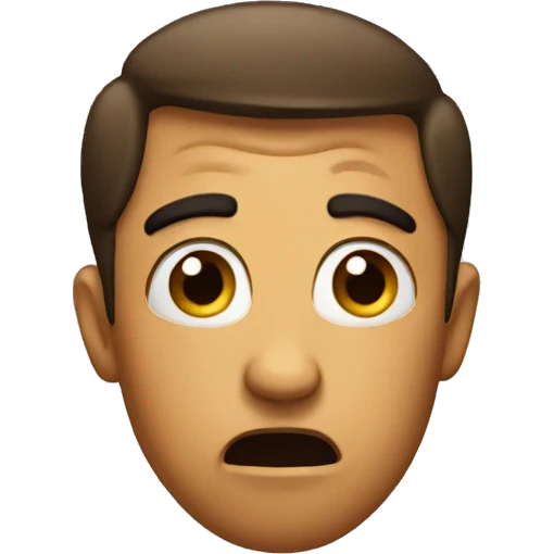 confused but trying  face emoji