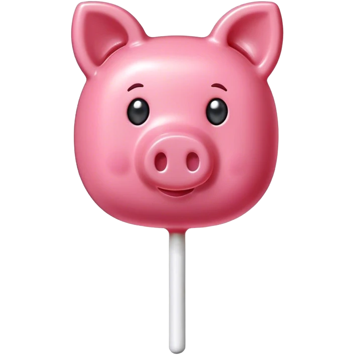 pink spam gummy piggy lollipop  emoji