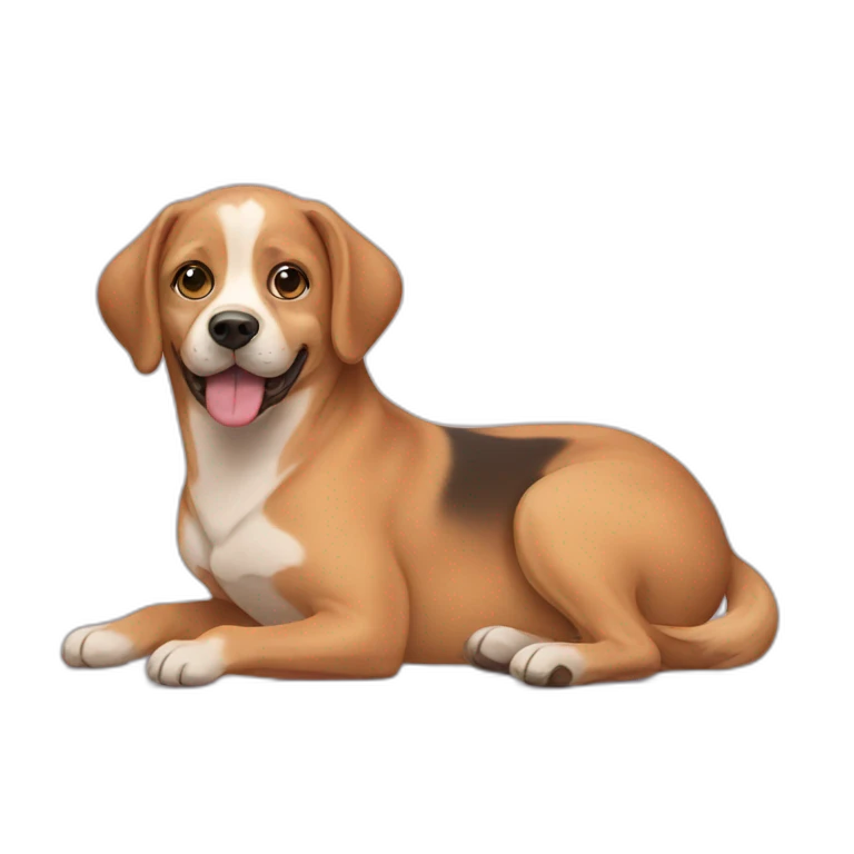Pregnant dog emoji