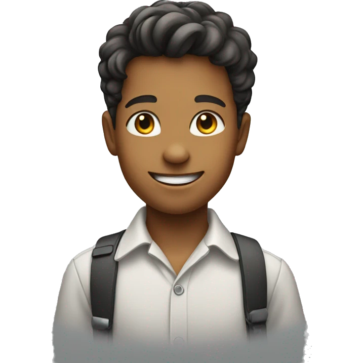 smiling boy in collared shirt emoji