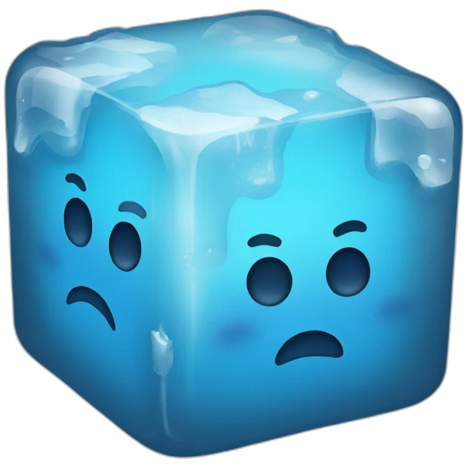 Ice cube as an ice cube emoji