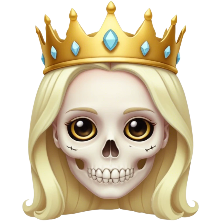 Skull princess emoji