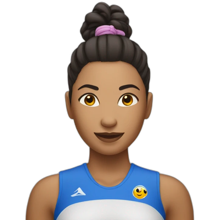 Elodie faisant de la Gymastique rythmique sportif emoji