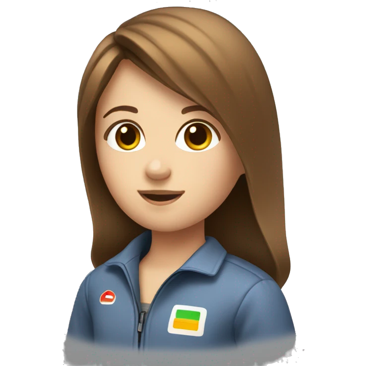 Go kart, girl with brown hair emoji