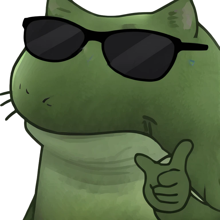 Cat with sunglasses emoji
