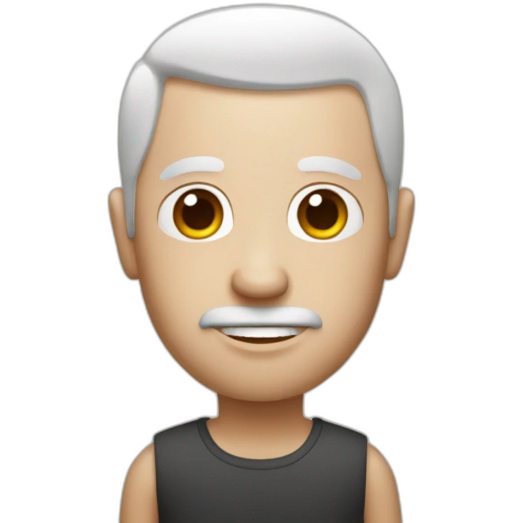 A man with bear and bald emoji