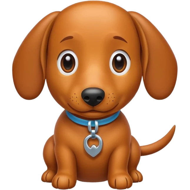 Wiener dog in a cartoonshow emoji