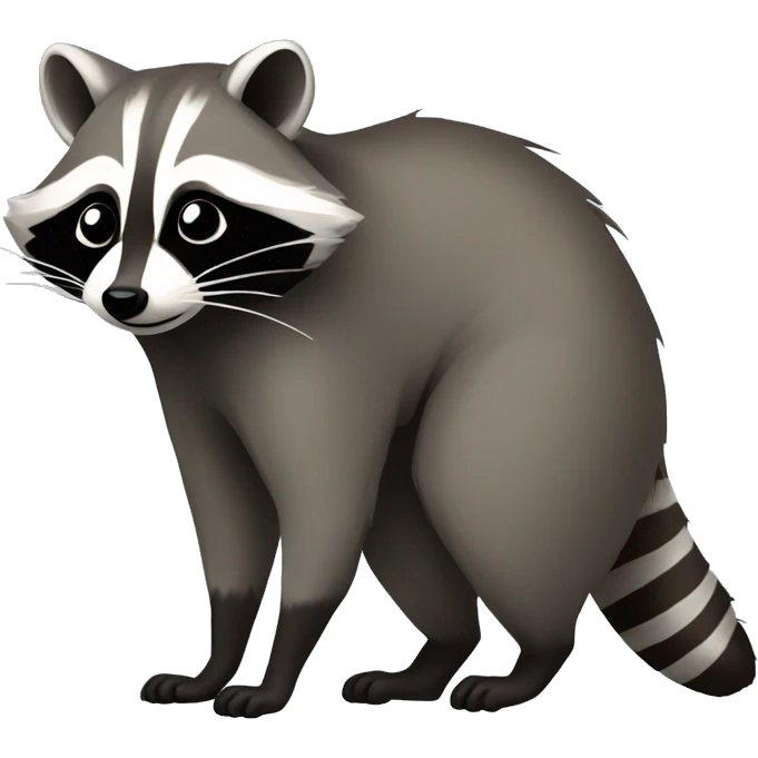 raccoon full body side profile facing right emoji