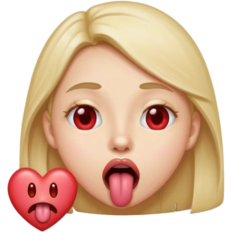Heart eyes with tongue out and drooling  emoji