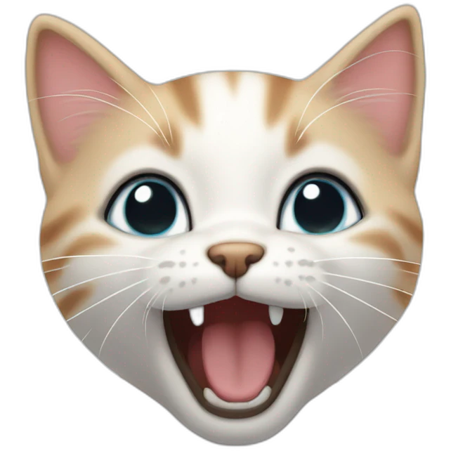 Mini kitten meowing emoji