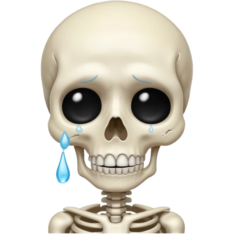 Squelette qui pleure emoji