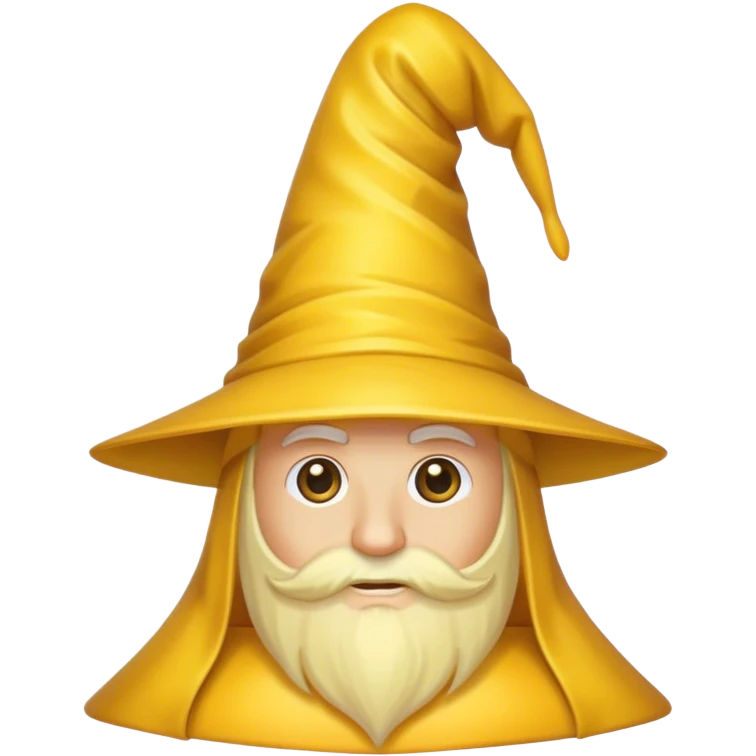 big yellow wizard hat Bright emoji
