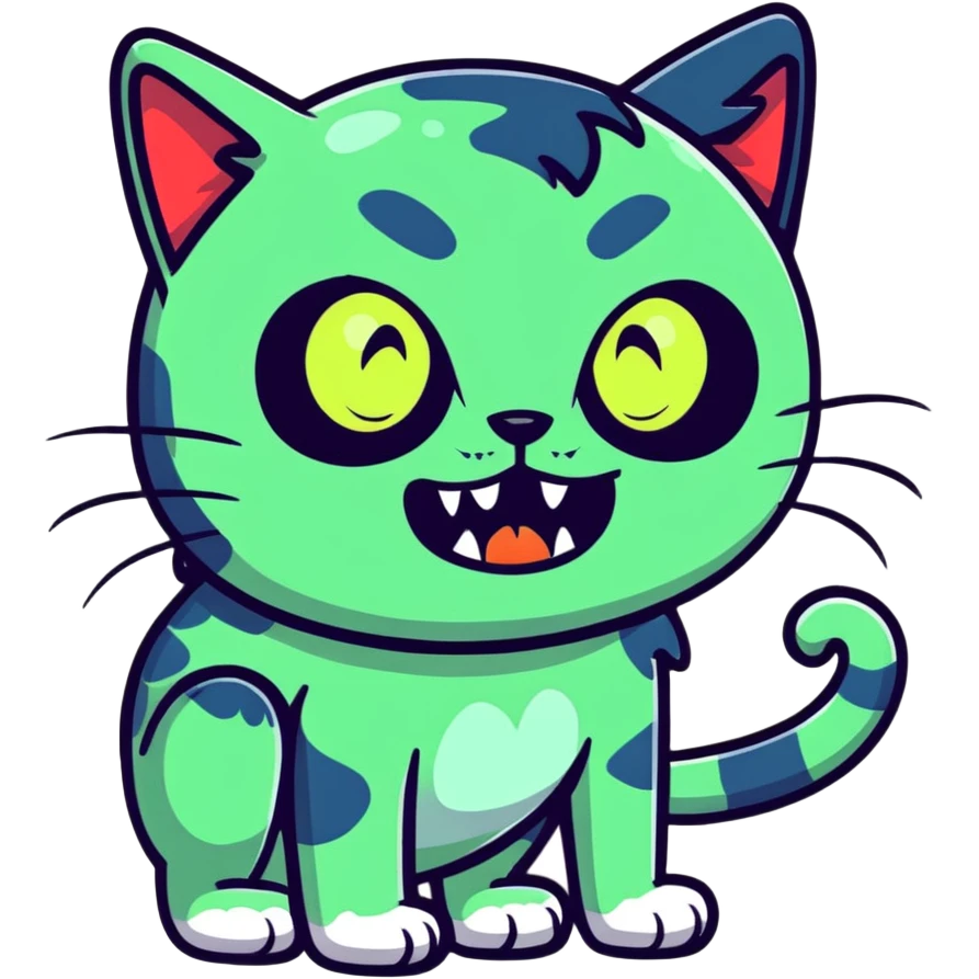 cat zombie emoji