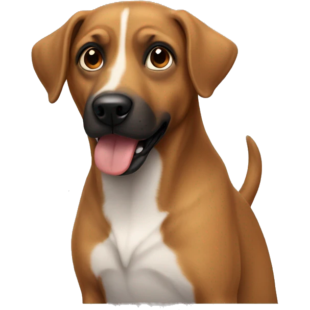 Brown dog black snout emoji