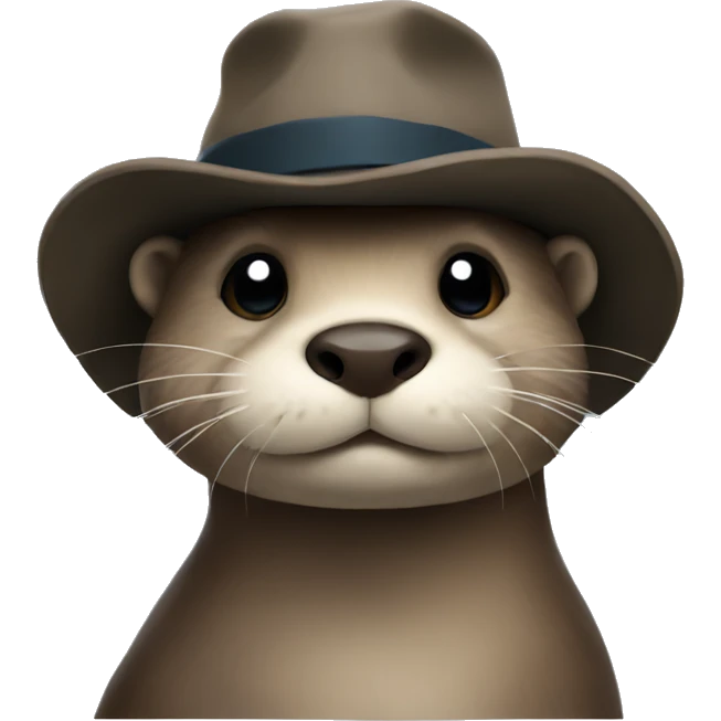 Otter in hat emoji