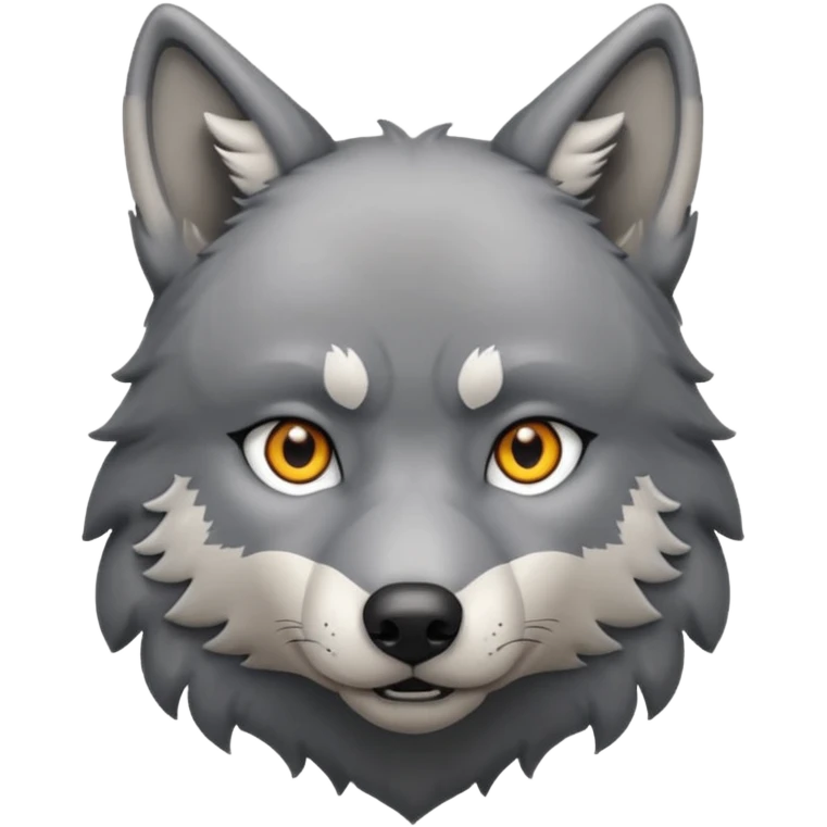 realistic wolf sitting down emoji