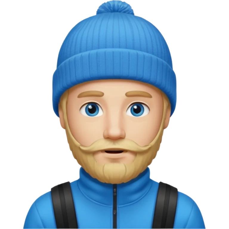 blonde guy with beard, ski hat, no bat emoji