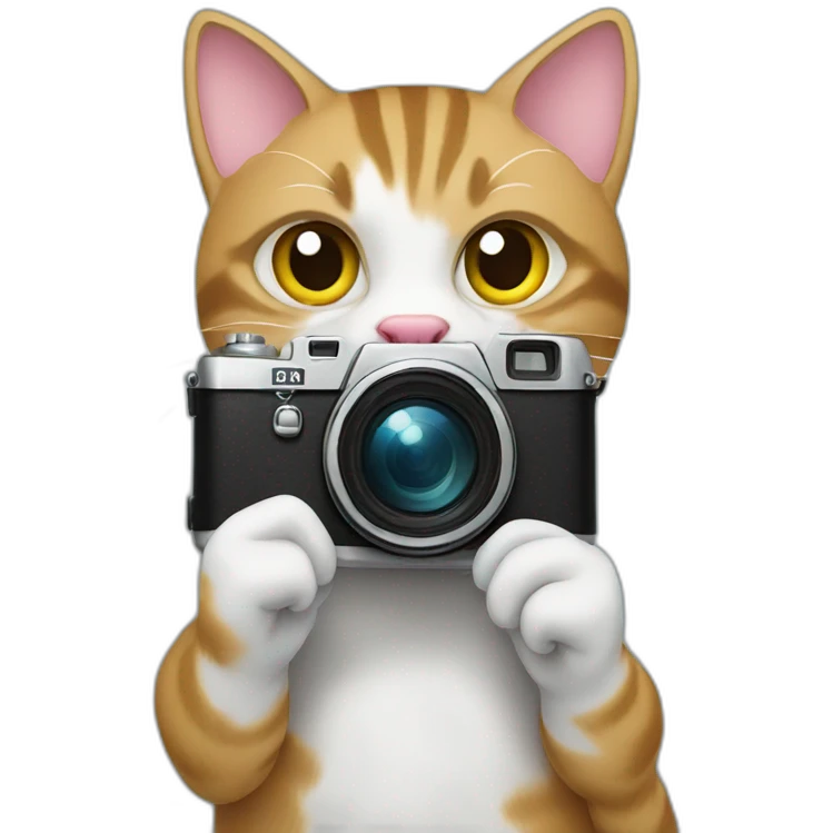 cat holding a camera emoji