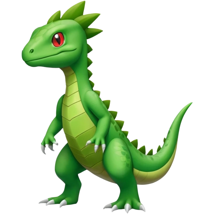 Larvitar-Axew-Grovyle-hybrid-Fakémon-creature (full body) emoji