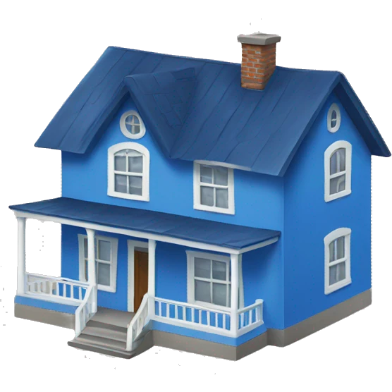 Blue house emoji