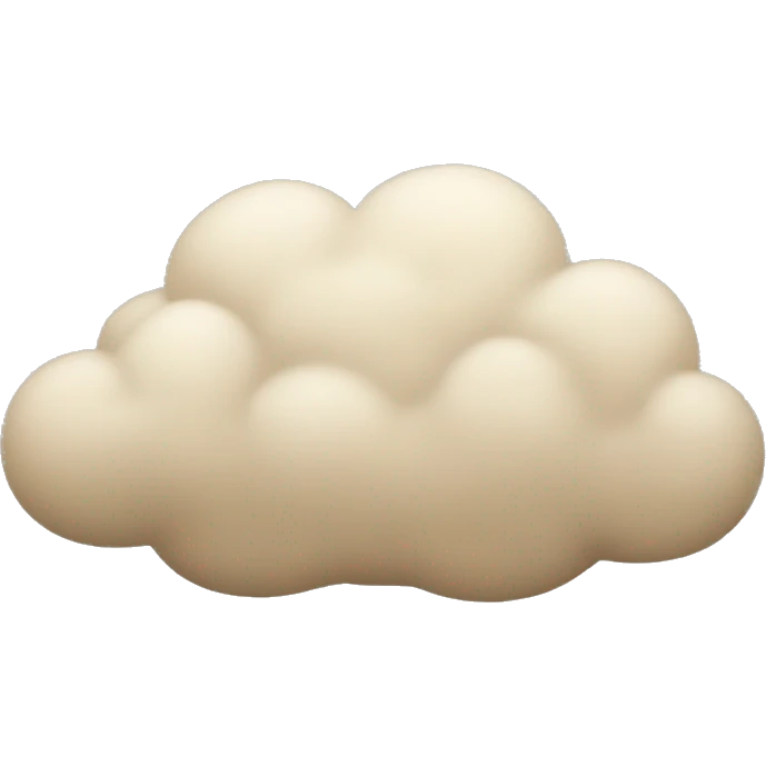 Beige cloud emoji