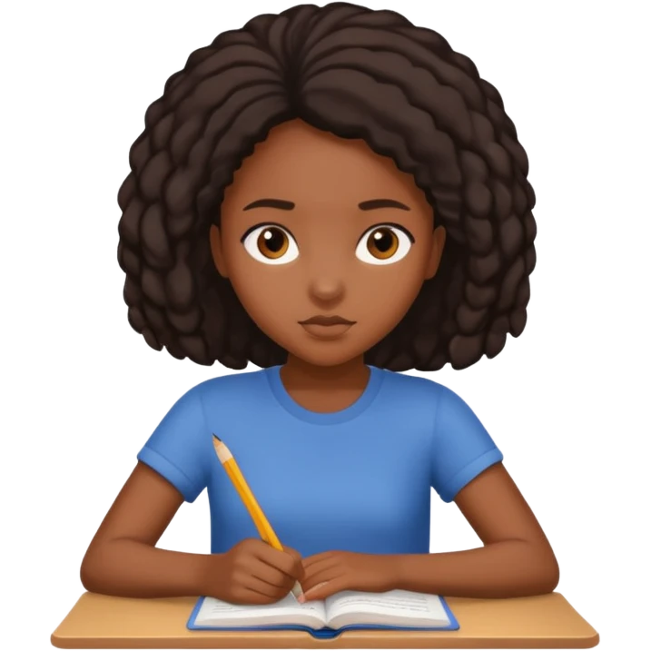 Student routine black girl emoji